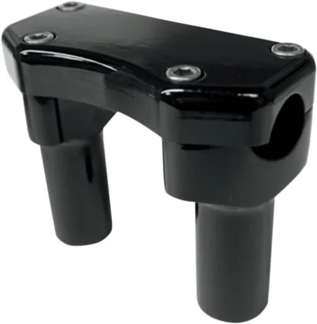 Drag Specialties 3 Inch Tall Buffalo Risers With Top Clamp In Black For 1 Inch Handlebars (0602-0587)