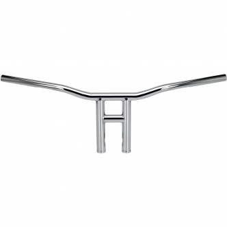 Biltwell Tyson XL 1 Inch O/S Slotted Handlebars In Chrome Finish For 1982-2021 Harley Davidson Models (Excl. 08-21 E-Throttle) (6240-1053)