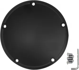 Drag Specialties 5 Hole Derby Cover in Satin Black Finish For 1999-2017 Dyna, 1999-2018 Softail (Excl. 2018 FLSB), 1999-2015 Touring & Trike Models (Excl. 2015 FLHTCUL, FLHTKL) (33-0054SB)