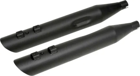 Drag Specialties 4 Inch Slashdown Slip-On Mufflers In Black For Harley Davidson 1995-2016 Touring Models (H00966)