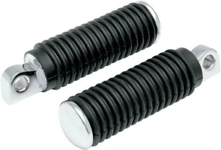 Drag Specialties Rubber Footpegs With Male Mounts in Chrome Finish (72497)