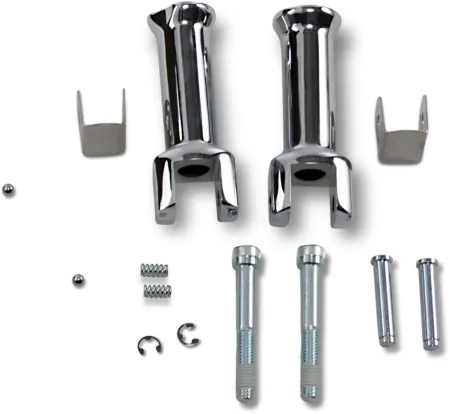 Drag Specialties Passenger Peg Mounts In Chrome For Harley Davidson Softail 2018-2025 (P17-0428C)