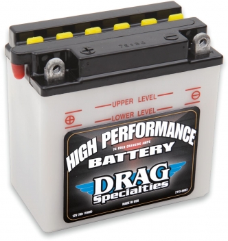 Drag Specialties Battery Conventional 12V Lead Acid Replacement 135 MM X 75 MM X 133 MM WHITE|BLACK (DRGM2274A)