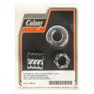 Colony Axle Spacer Kit Front Grooved in Chrome Finish For 2000-2006 FXSTS Models (ARM993989)