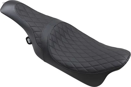 Drag Specialties Caballero Diamond Stitched 2-Up Vinyl Seat For Harley Davidson 2008-2024 Touring Models (0801-1003)