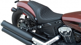 Drag Specialties Bobber Style Diamond Stitched Solo Seat For Harley Davidson 2018-2023 Scout Bobber Models (0810-2255)