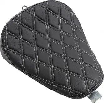 Drag Specialties Double Diamond Bobber Style Solo Seat With Silver Stitching For Harley Davidson 2010-2022 Sportster Models (0804-0740)