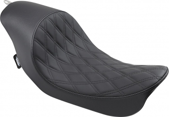 Drag Specialties 3/4 Solo Diamond Stitched Solo Seat In Black For Harley Davidson 2006-2017 Dyna Models (0803-0543)