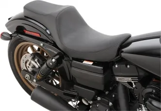 Drag Specialties Predator III Smooth 2-Up Seat In Black For Harley Davidson 2006-2017 Dyna Models (0803-0601)