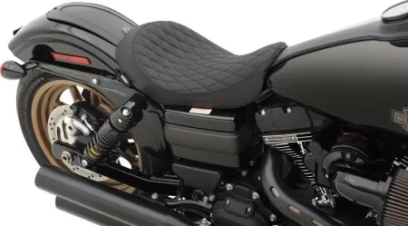 Drag Specialties Diamond Style Low Solo Seat in Black For 2006-2017 FXD/FXDWG, 2012-2016 FLD Models (0803-0547)