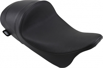 Drag Specialties Vinyl Smooth Solo Seat in Black For 2008-2023 Touring Road King, Electra/Street/Road Glide Models (0801-1250)