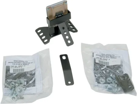 Drag Specialties Front Ez Glide Steel Backrest Mount in Black Finish For 1986-2020 Touring Models (0822-0163)