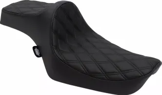 Drag Specialties Predator III Double Diamond Black Stitched Seat For Harley Davidson 1986-2003 Sportster Models (0804-0732)