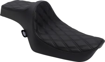 Drag Specialties Predator III Double Diamond Black Stitched Seat For Harley Davidson 1986-2003 Sportster Models (0804-0732)