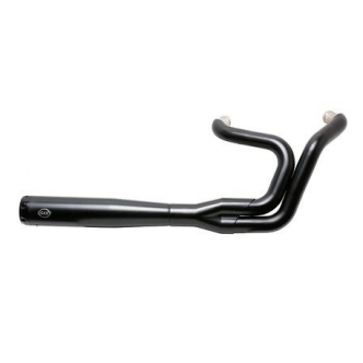 S&S Cycle SuperStreet 2-1 Exhaust System in Black Finish With Black End Caps For 2007-2013 Sportster Models (550-0951)