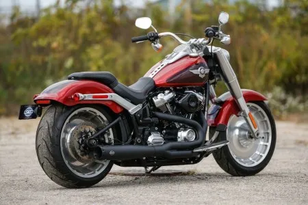 S&S Cycle SuperStreet 2 Into 1 Exhaust System In Black For Harley Davidson 2018-2024 Softail M8 Models (550-0857)