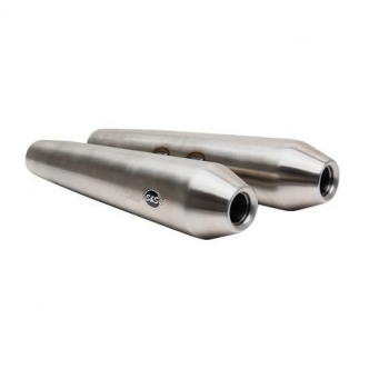 S&S Cycle Race Only Stainless Mufflers For 2019-2021 Royal Enfield 650 Twin Models (550-0770)