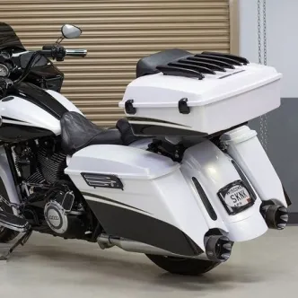 S&S Cycle Shadow Pipe For S&S Sidewinder 2 Into 1 In Chrome For Harley Davidson 2017-2024 M8 Touring Models (550-0829)