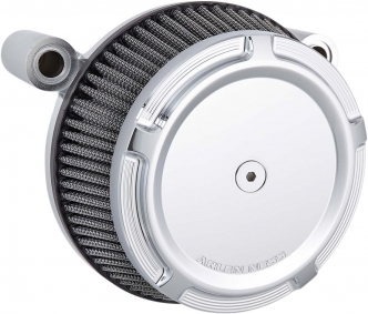 Arlen Ness Beveled Stage 1 Big Sucker Air Cleaner Kit In Chrome Finish With Synthetic Air Filter For Harley Davidson 2008-2016 Touring & 2016-2017 Softail Models (50-845)