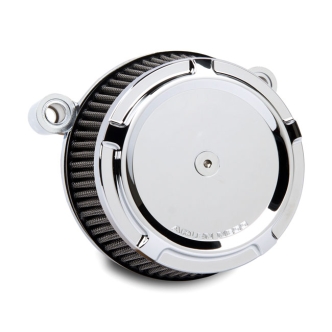 Arlen Ness Beveled Stage 1 Big Sucker Air Cleaner Kit In Chrome Finish With Synthetic Air Filter For Harley Davidson 1993-1999 Dyna, Softail & Touring Models (50-847)