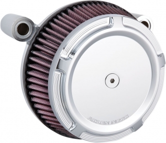 Arlen Ness Beveled Stage 1 Big Sucker Air Cleaner Kit In Chrome Finish With Synthetic Air Filter For Harley Davidson 1988-2020 Sportster Models (50-849)