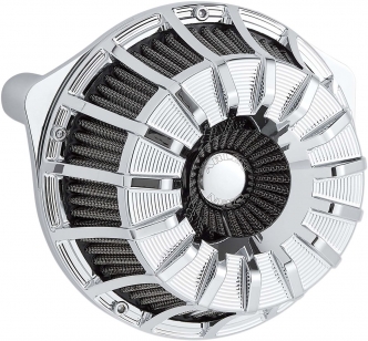 Arlen Ness 15-Spoke Inverted Series Air Cleaner In Chrome Finish For Harley Davidson 2000-2017 Dyna, Softail & Touring Models (Excl. E-Throttle) (18-992)