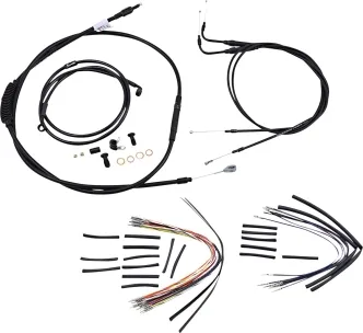 Burly Brand 18 Inch Apehanger Cable/Line Kit in Black Finish For 2000-2006 FLST Without ABS Models (B30-1017)