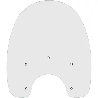 Memphis Shades 19 Inch Replacement Windshield In Clear For Harley Davidson 2005-2017 FLS/FLSTN, 2000-2017 FLSTF/FLSTFB & 2006 FLST Models With Detachable King Size Nostalgic Windshields (MEP6370)