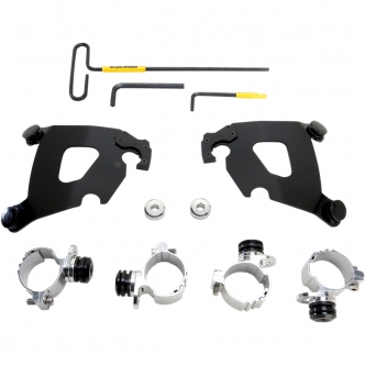 Memphis Shades Cafe Fairing Trigger-Lock Mounting Kit In Black For HD Sportster Models (MEB2007)