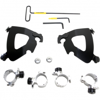 Memphis Shades Gauntlet Fairing Trigger-Lock Mounting Kit In Black For HD Sportster Models (MEB2006)