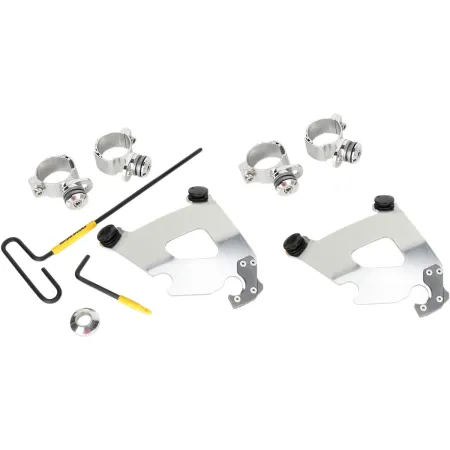Memphis Shades Cafe Fairing Trigger-Lock Mounting Kit In Polished Stainless Steel For HD Sportster Models (MEK2003)