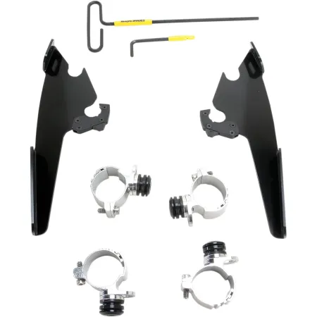 Memphis Shades Trigger-Lock Mounting Kit for Memphis Fats/Slim/Batwing Windshields in Black For HD Sportster Models (MEB2001)