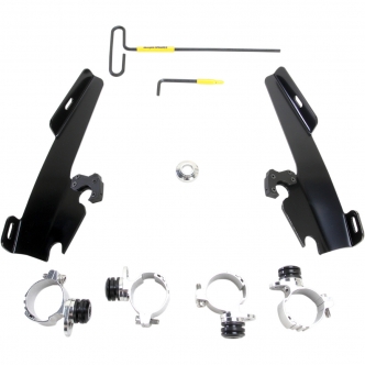 Memphis Shades Trigger-Lock Mounting Kit For Batwing Fairing In Black For Harley Davidson 2005-2010 XL883L, 2009-2022 XL883N, 2006-2011 XL1200L and 2007-2012 XL1200N Sportster Models (MEB1999)