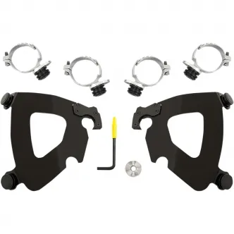 Memphis Shades Gauntlet Fairing Trigger-Lock Mounting Kit In Black For HD Dyna Models (MEB2014)