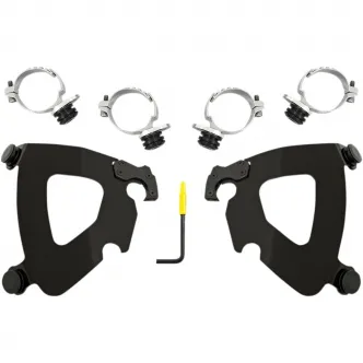 Memphis Shades Gauntlet Fairing Trigger-Lock Mounting Kit In Black For HD Softail Models (MEB2033)