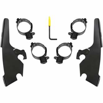 Memphis Shades Trigger-Lock Mounting Kit for Memphis Fats/Slim Windshields in Black for 2018-2020 FLSB & 2020 FLXRS Models (MEB2046)