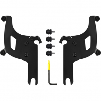 Memphis Shades Trigger-Lock Mounting Kit for Bullet Fairing in Black for Harley Davidson 2004-2007 FLHRS/FLHRSI and 2018-2020 FLHRXS (MEB2042)