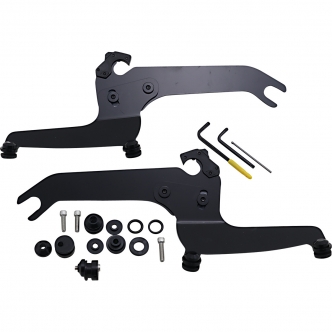 Memphis Shades No-Tool Trigger-Lock Mounting Kit For Memphis Sportshield In Black Finish For HD Softail Models (MEB2052)