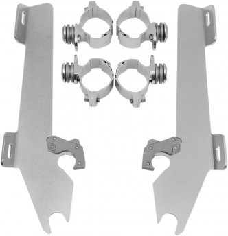 Memphis Shades Batwing Trigger-lock Kit In Polished Finish For Honda Models (Exposed Forks) (MEK1902)