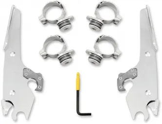 Memphis Shades Batwing Trigger-lock Kit In Polished Finish For Indian Models (MEK2027)