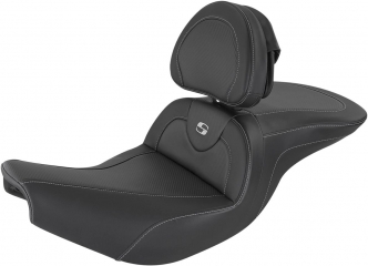 Saddlemen Roadsofa Seat Carbon Fiber With Driver Backrest For Indian 2014-2020 Chief/Chieftain Models (I14-07-185BR)