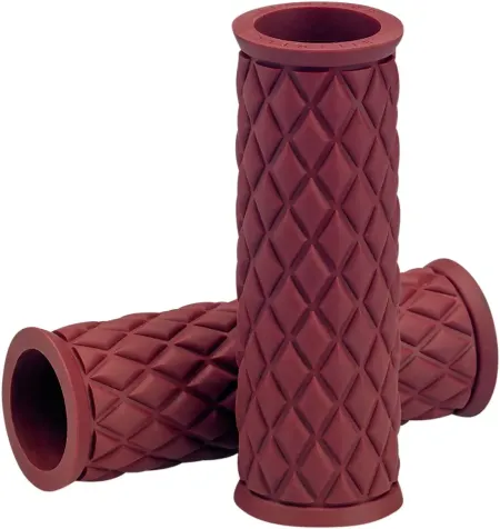 Biltwell Alumicore TPV Rubber Grip Sleeves in Oxblood Finish (6706-0301)