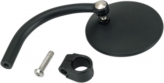 Biltwell Utility Round Mirror With 7/8 Inch Clamp-On in Black Finish (Sold Each) (6503-578-131)