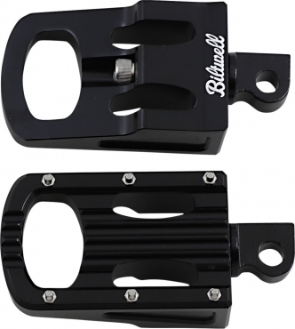 Biltwell Punisher Rider Footpegs in Black Finish For Traditional HD Male Mount Models (7005-203-01)