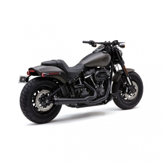 Cobra El Diablo 2 Into 1 Exhaust In Black For Harley Davidson 2018-2023 Softail FLFB/S Fatboy, FXBR/S Breakout (6475B)