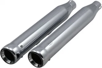 Cobra 3 Inch Neighbour Hater Slip-On Mufflers In Chrome For Harley Davidson 2007-2016 Softail De Luxe, 2008-2011 FLSTSB Cross Bones & 2012-2016 FLS Slim Models (6042)