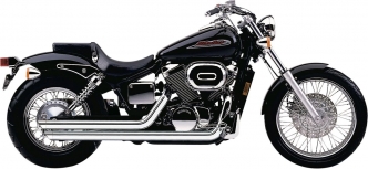 Cobra Streetrod Slashdown 2 Into 2 Exhaust System In Chrome For Honda 2000-2007 VT 750 DC Models (1924)