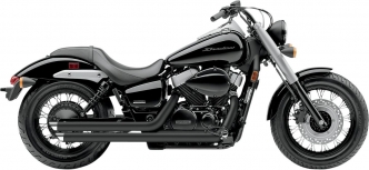 Cobra Streetrod Slashdown 2 Into 2 Exhaust System In Black For Honda 2007-2018 VT 750 Shadow Models (1911B)