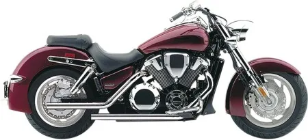 Cobra Dragster 2 Into 2 Straight-Cut Exhaust System In Chrome For Honda 2002-2008 VTX 1800 Models (1626T)