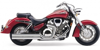 Cobra Speedster Longs 2 Into 2 Straight-Cut Exhaust System In Chrome Finish For Honda 2002-2008 VTX 1800 Models (1926T)